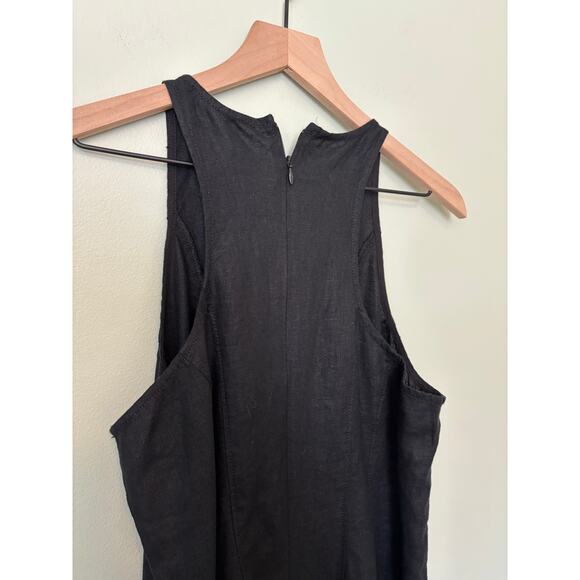 Madewell Black Portia Wide Leg Linen Jumpsuit 8 - Picture 7 of 12